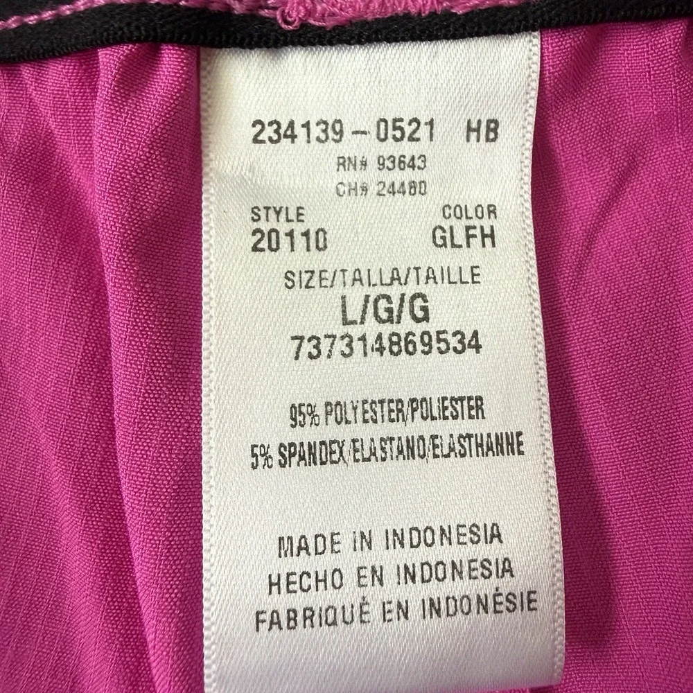 HeartSoul Glam Fuchsia Scrubs Heart Breaker Low Rise Large Pants 20110 NEW!